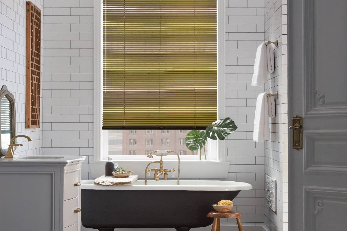 Hunter Douglas Modern Precious Metals® Mini Blinds, aluminum metal blinds near Helena, Montana (MT)